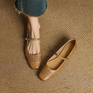 Verity | Square-Toe Mary Jane Flat