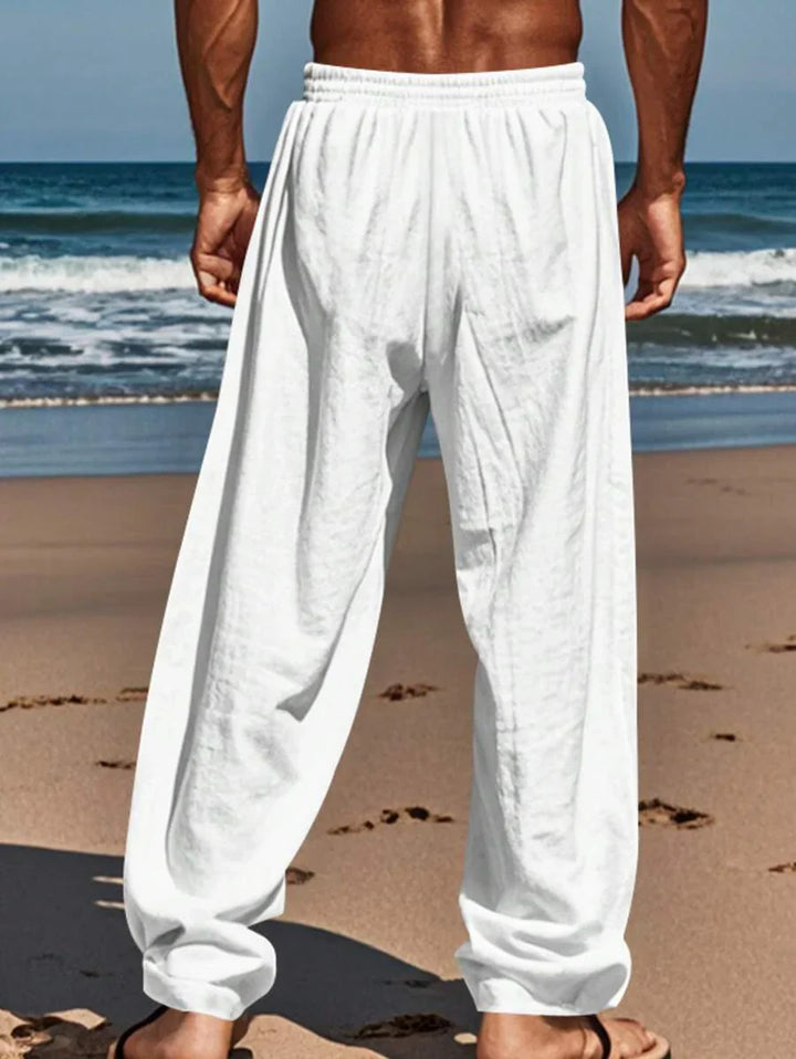 Mathis | Lightweight linen trousers with drawstring