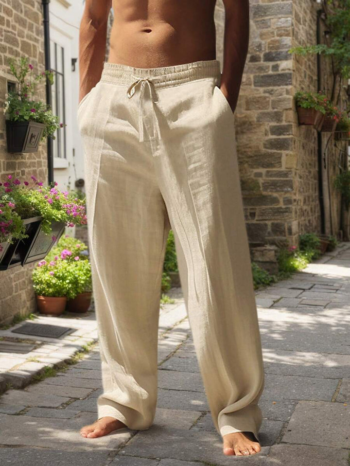 Mathis | Lightweight linen trousers with drawstring