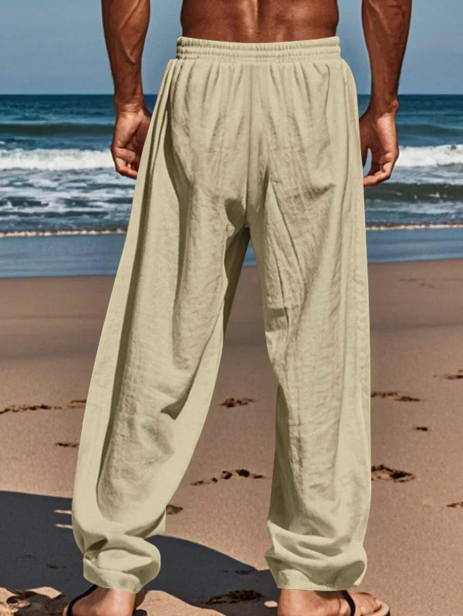 Mathis | Lightweight linen trousers with drawstring