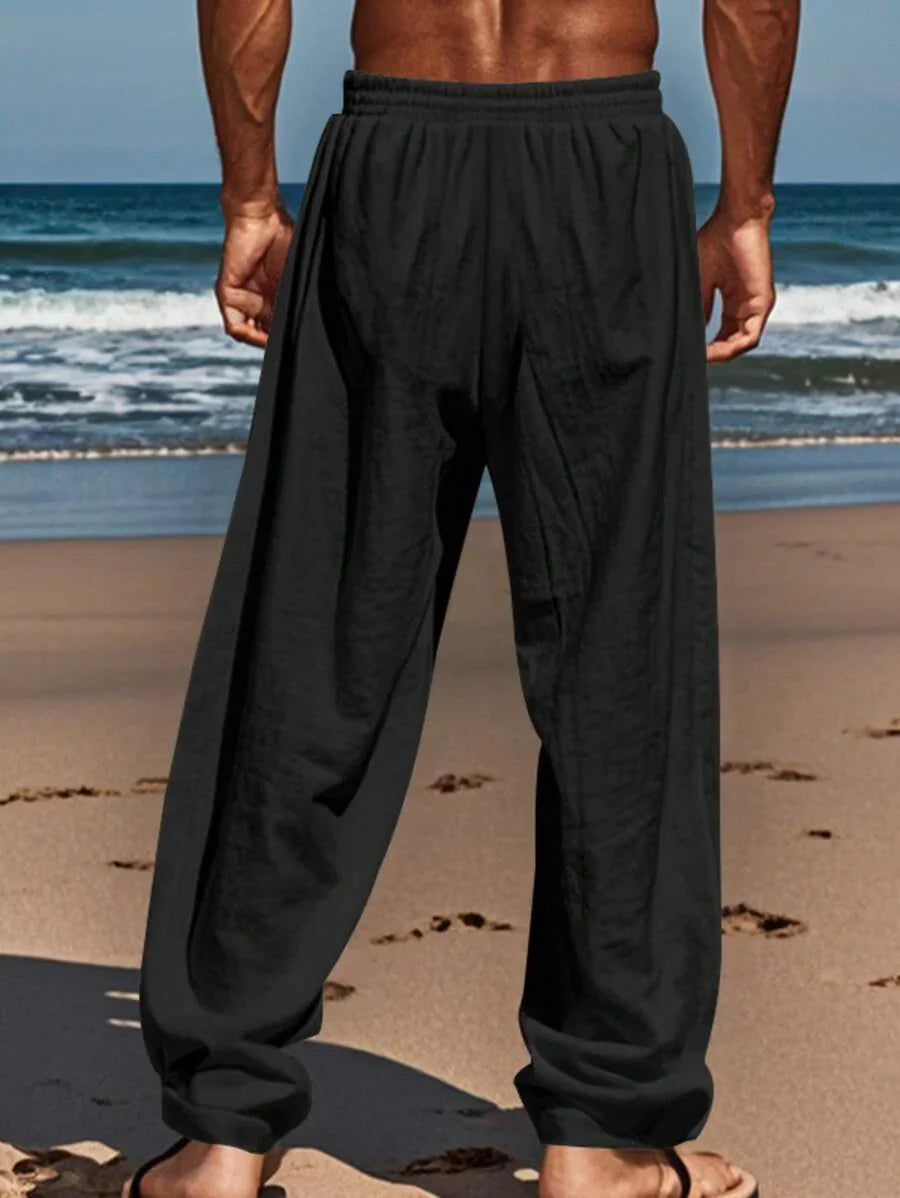 Mathis | Lightweight linen trousers with drawstring
