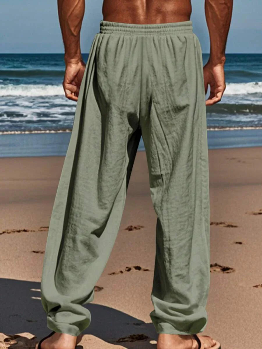 Mathis | Lightweight linen trousers with drawstring