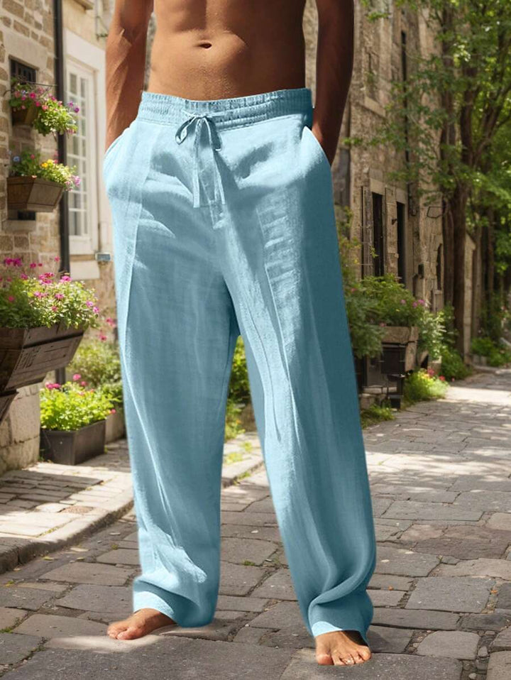 Mathis | Lightweight linen trousers with drawstring