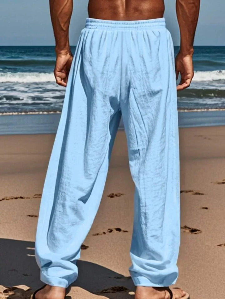 Mathis | Lightweight linen trousers with drawstring