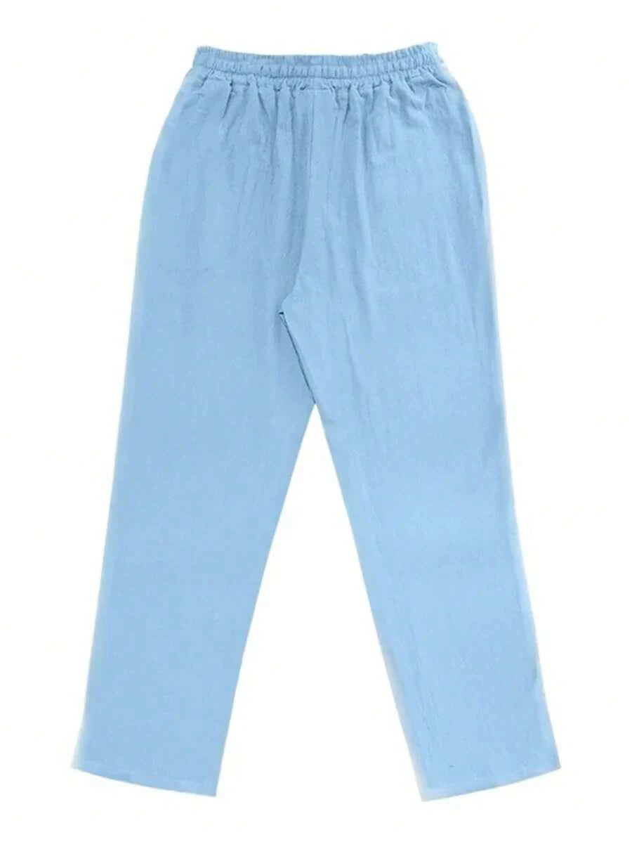 Mathis | Lightweight linen trousers with drawstring