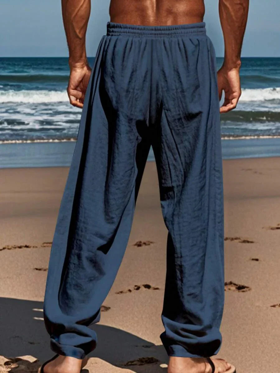 Mathis | Lightweight linen trousers with drawstring
