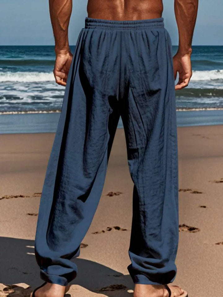 Mathis | Lightweight linen trousers with drawstring