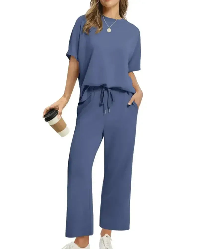 ASANARE - Soft Casual Top and Pants Set