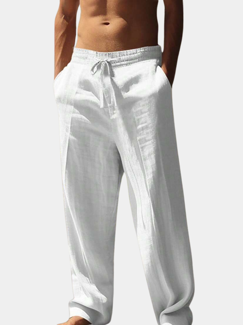 Mathis | Lightweight linen trousers with drawstring