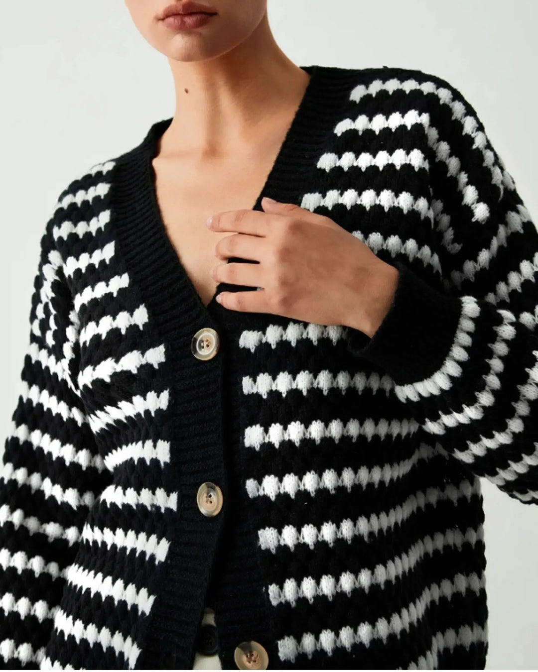 Unspoken Desire - Striped Cardigan