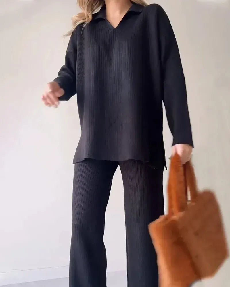 CORIA - Casual knitted two-piece set
