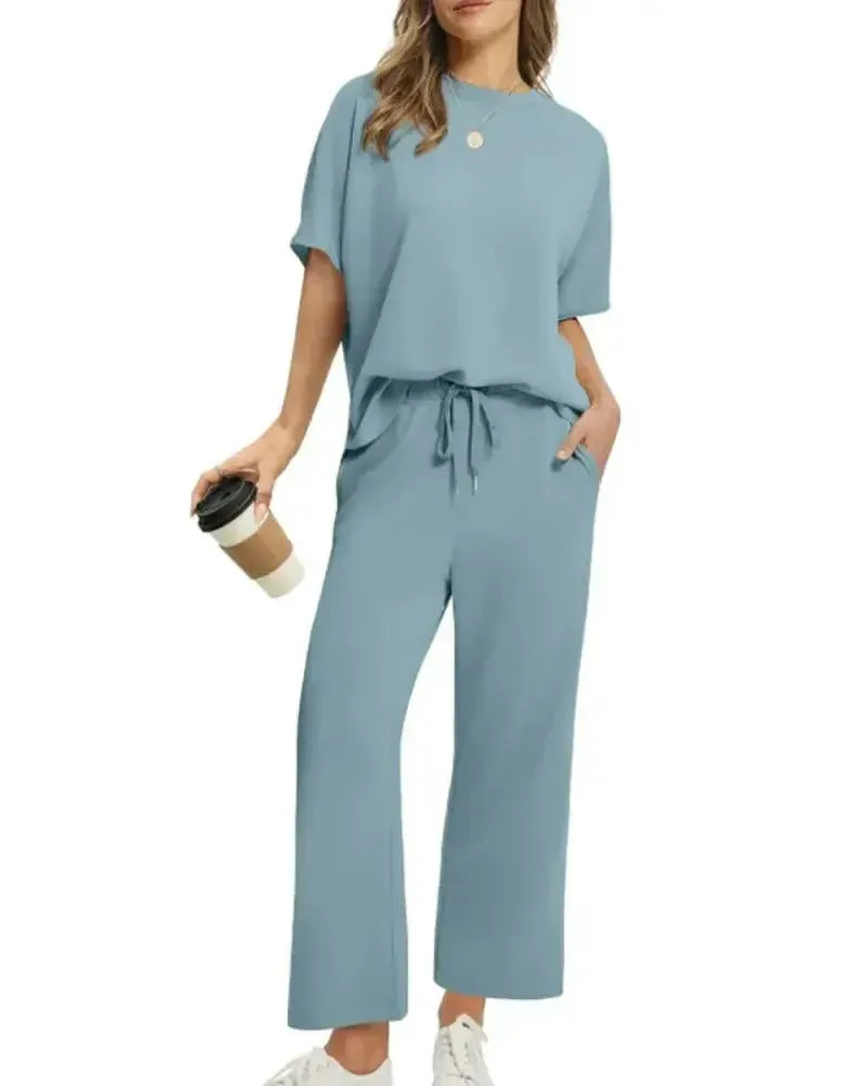 ASANARE - Soft Casual Top and Pants Set