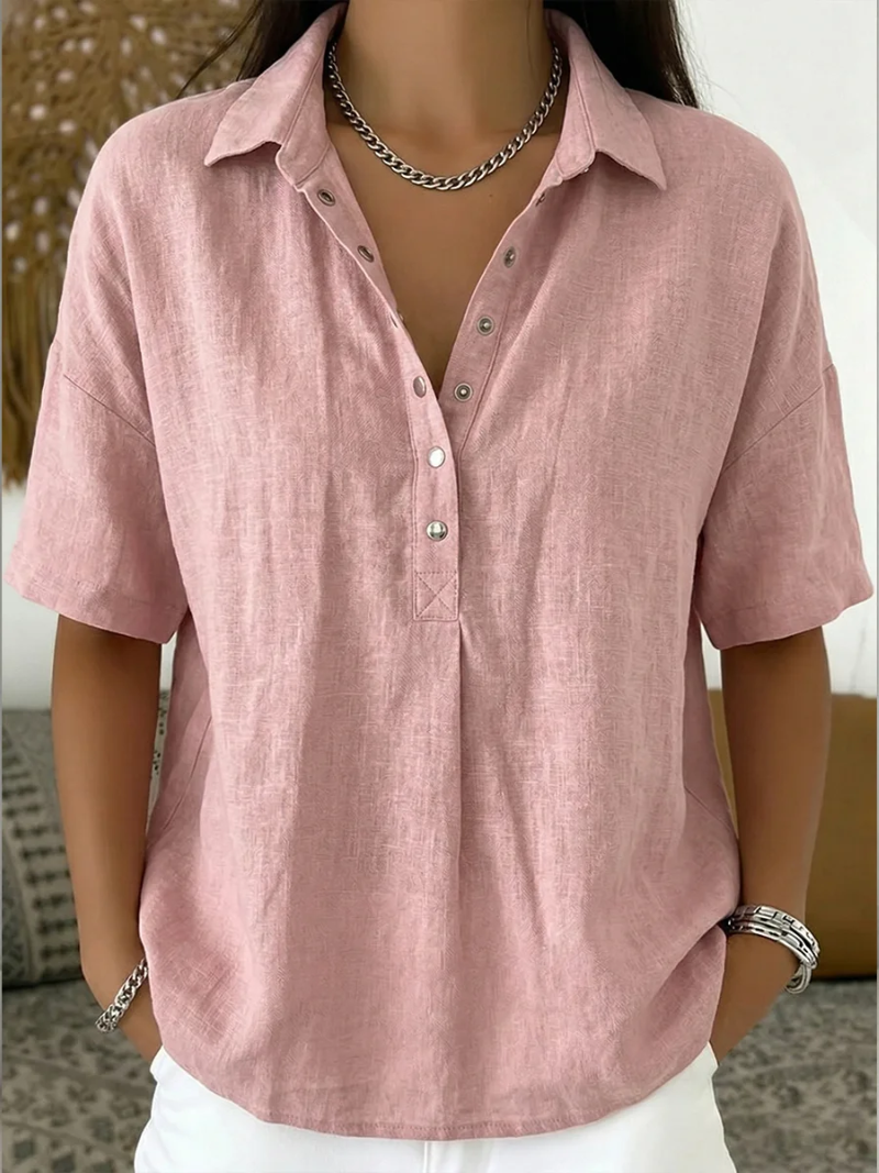 Tessa | Blouse with a collar and button detail