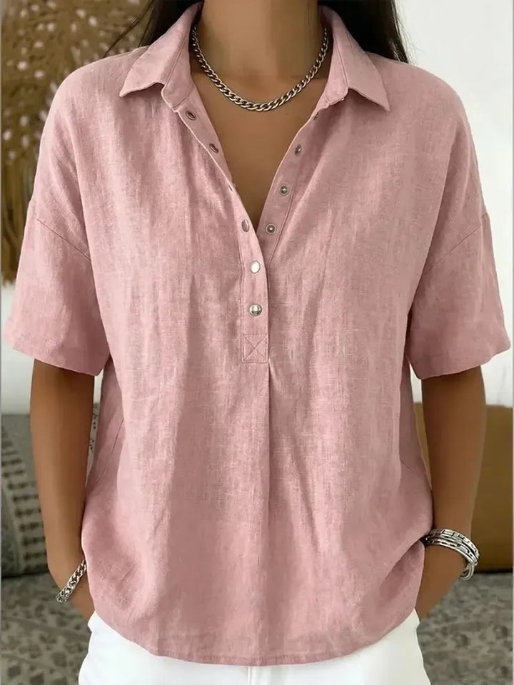 Tessa | Blouse with a collar and button detail
