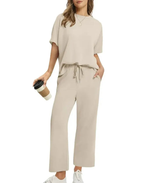 ASANARE - Soft Casual Top and Pants Set