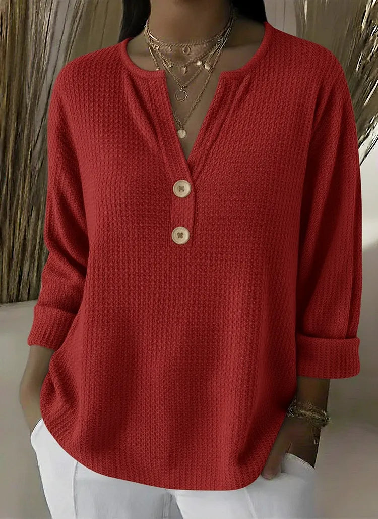 Lucinda | Henley Button Top