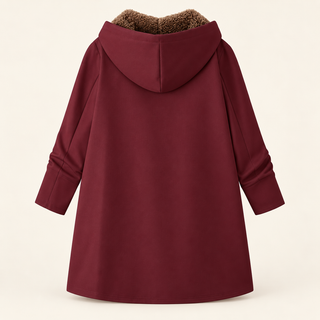 Evelyn | Cozy Sherpa-Lined Hooded Coat