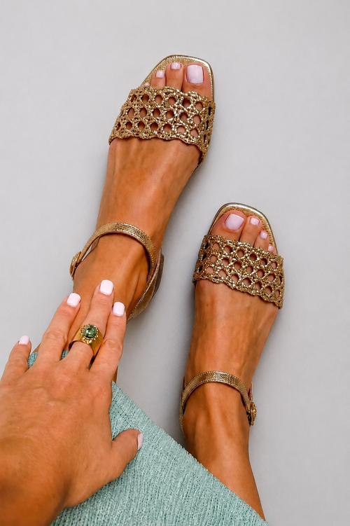 Gabriella – Golden Summer Enchantment Sandals
