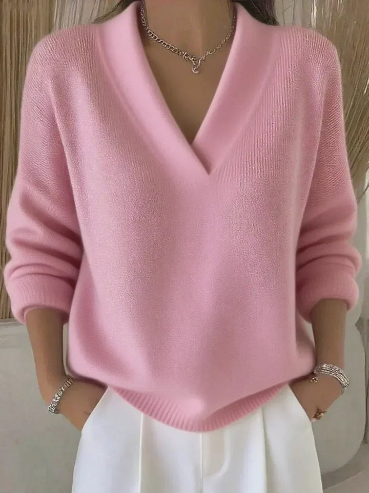 Vivelle | Relaxed V-Neck Jumper