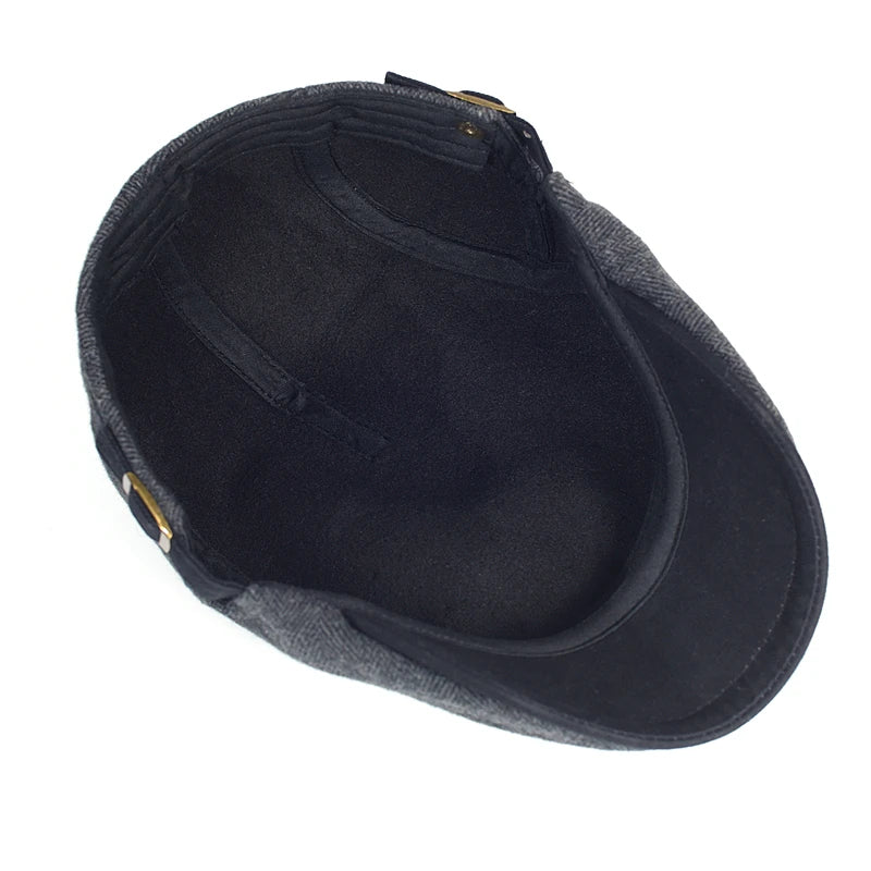 Cadre Dore | Modern Men’s Cap with Herringbone Pattern