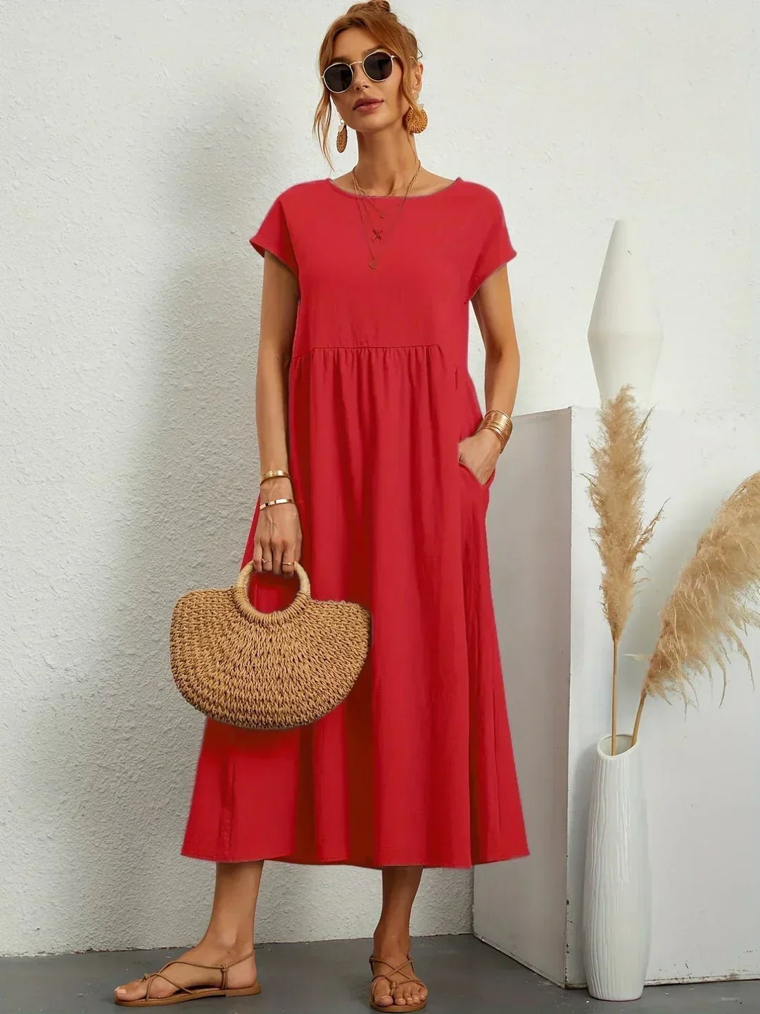 Gabrielle - Effortless Elegance Flowing Midi Dress