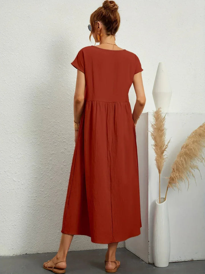 Gabrielle - Effortless Elegance Flowing Midi Dress