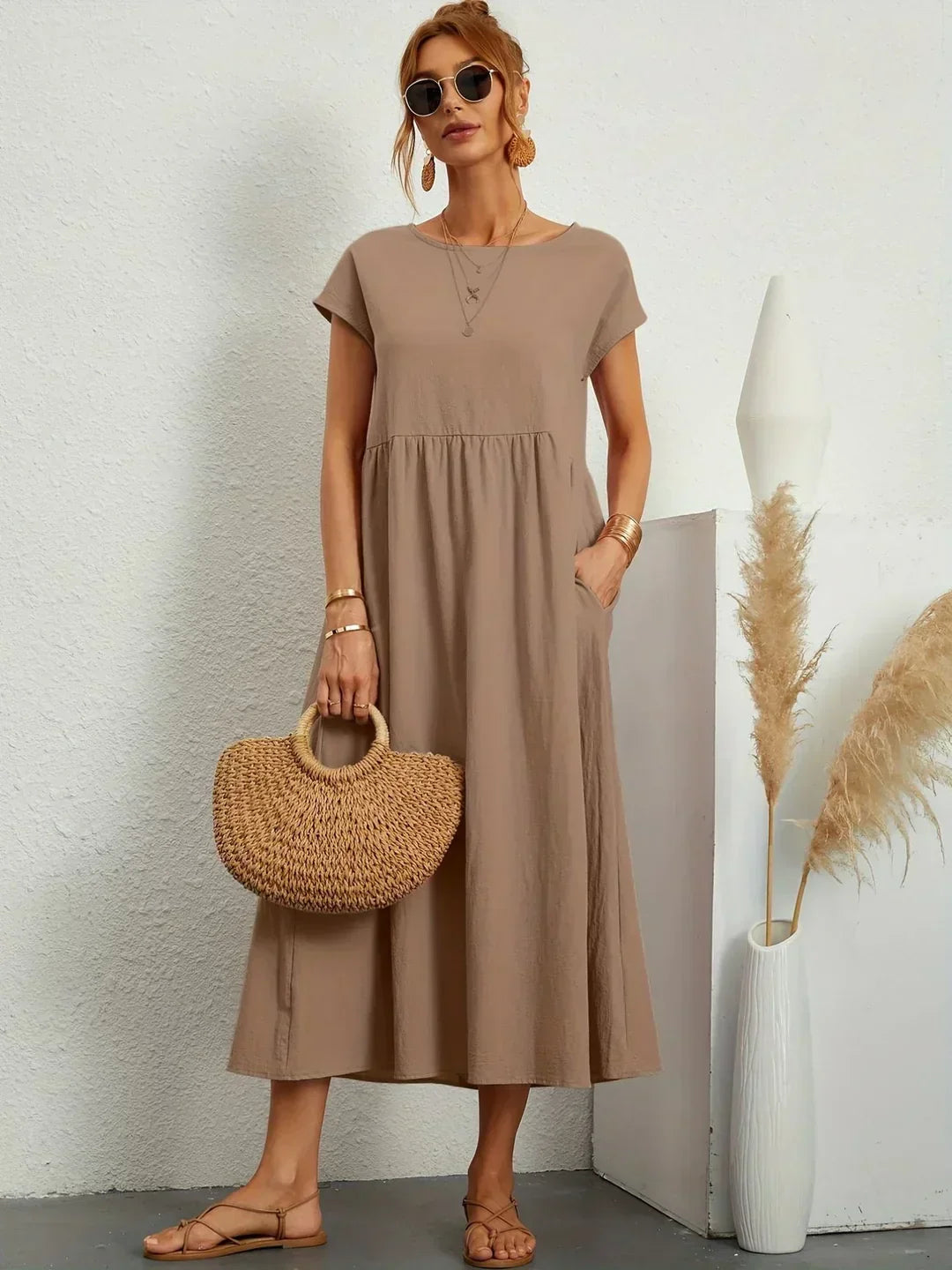 Gabrielle - Effortless Elegance Flowing Midi Dress