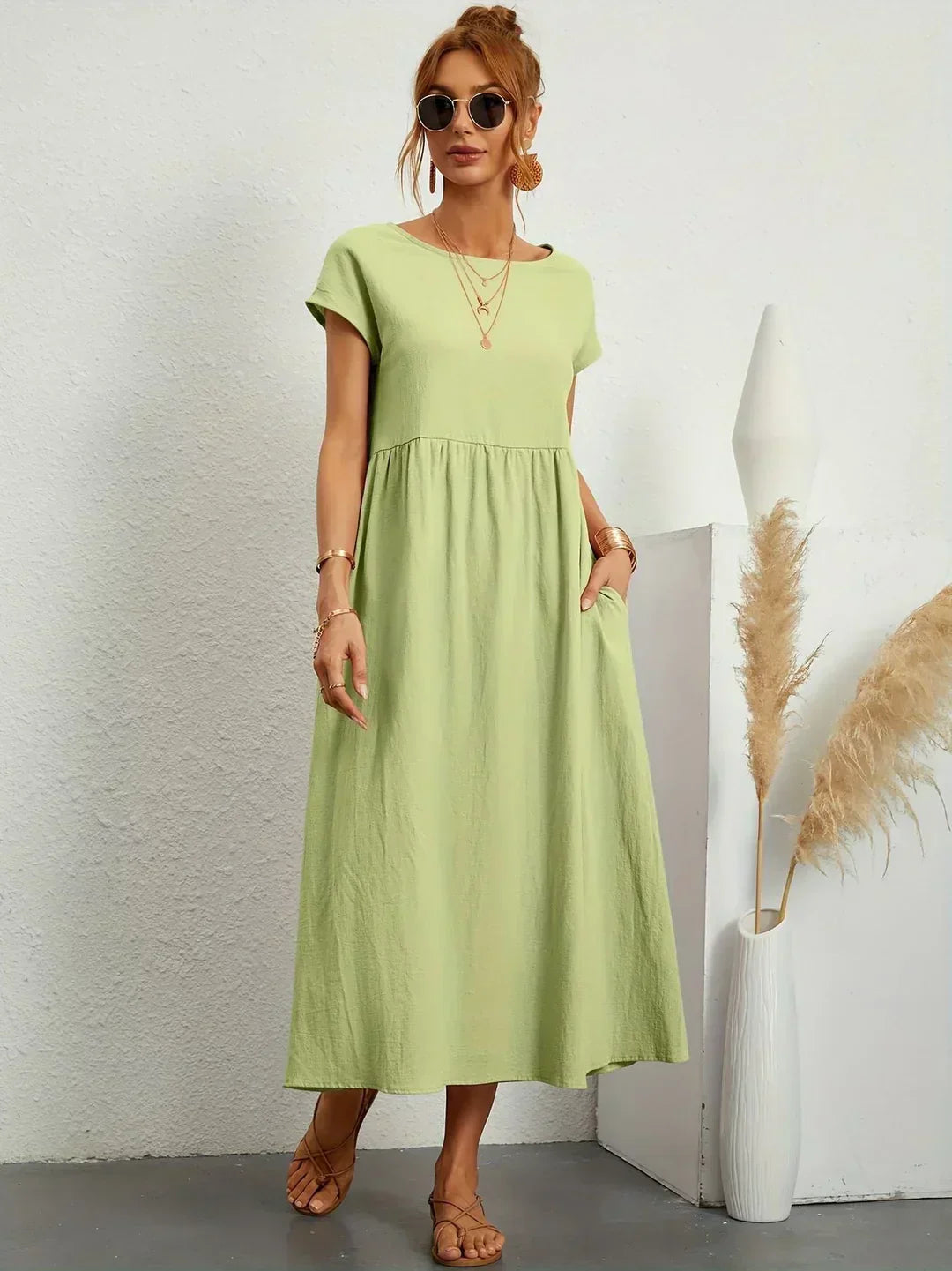 Gabrielle - Effortless Elegance Flowing Midi Dress