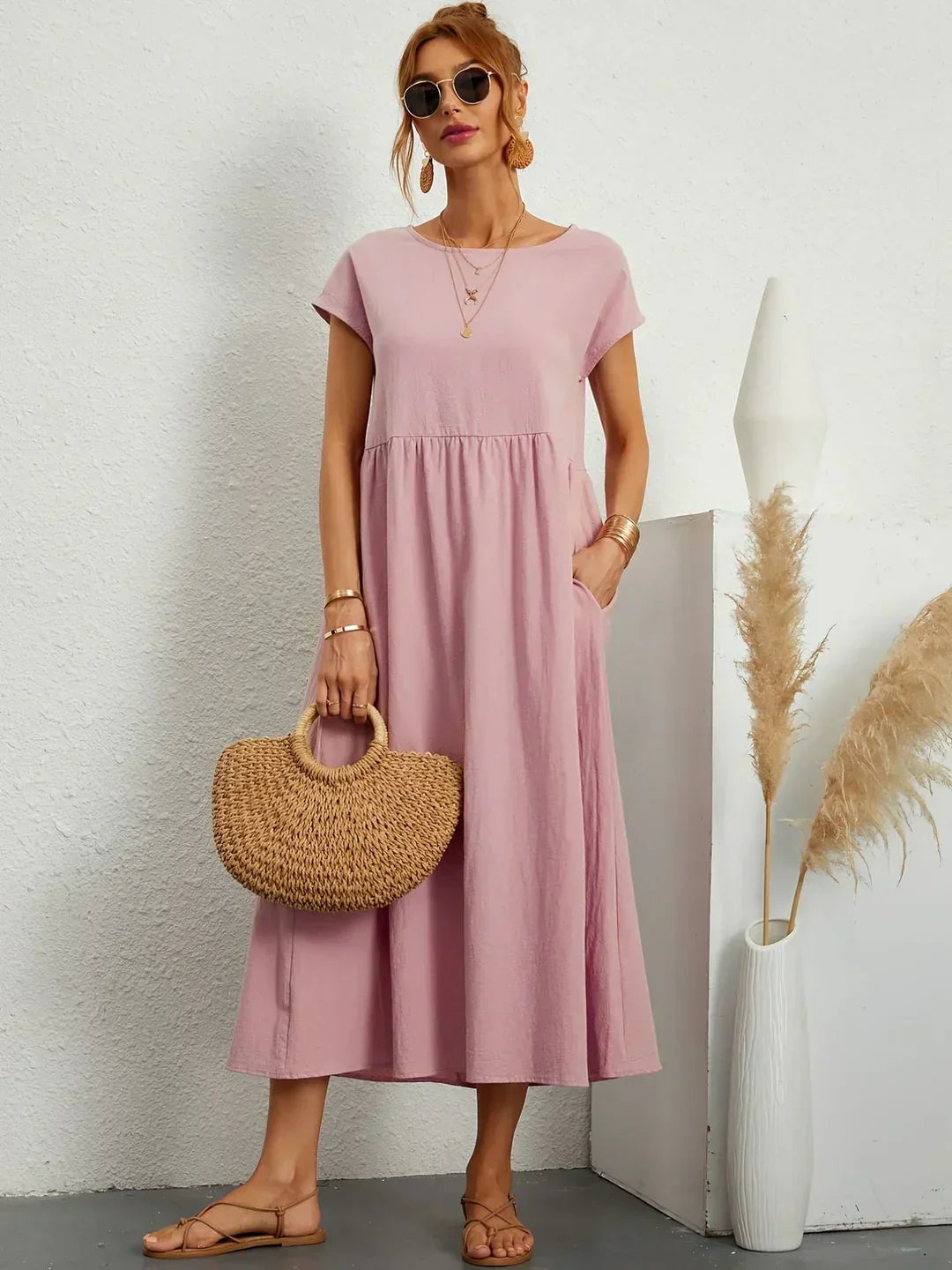 Gabrielle - Effortless Elegance Flowing Midi Dress
