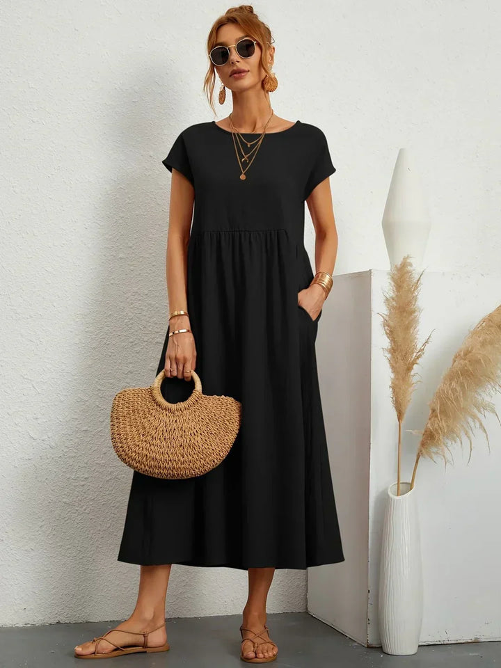 Gabrielle - Effortless Elegance Flowing Midi Dress