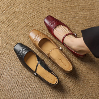 Verity | Square-Toe Mary Jane Flat
