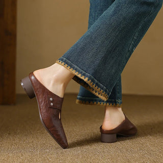Olga | Genuine Leather Mules