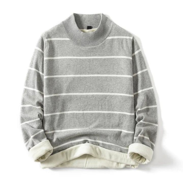 Coral Striped Sweater