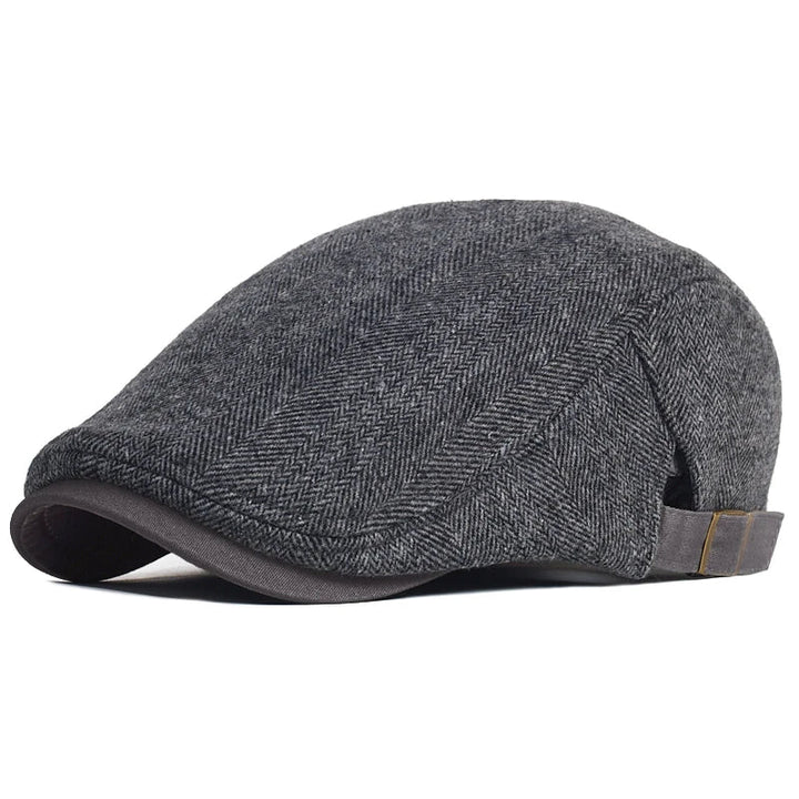 Cadre Dore | Modern Men’s Cap with Herringbone Pattern