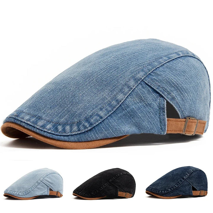Cadre Dore | Premium Denim Flat Cap
