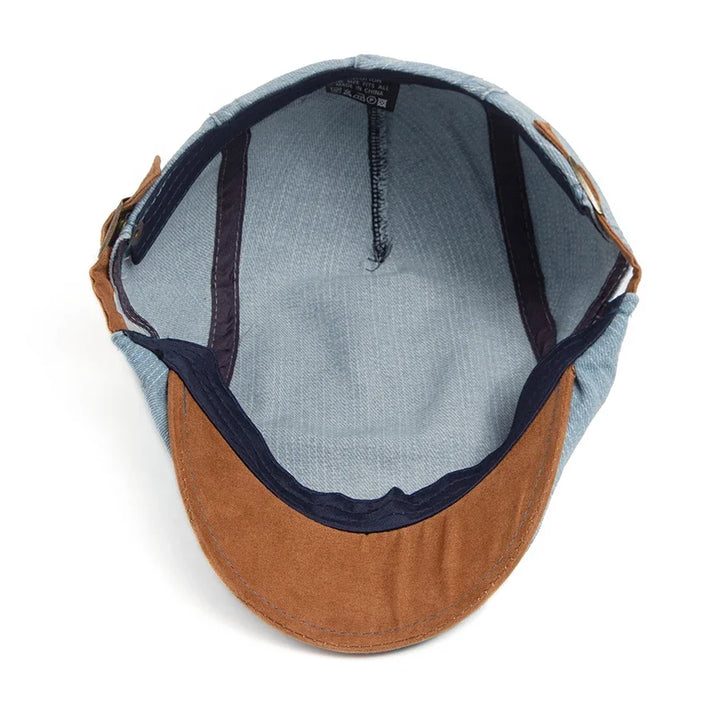 Cadre Dore | Premium Denim Flat Cap