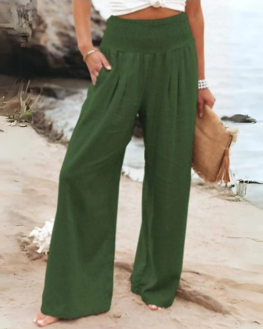 Ubud - High waist cotton pants