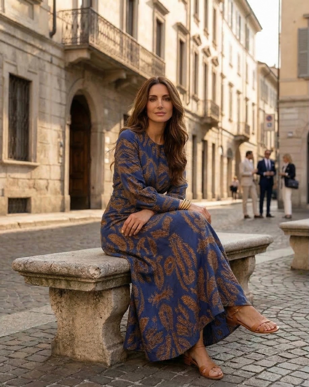 ISABELLE – ELEGANT MIDI DRESS WITH WAIST KNOT