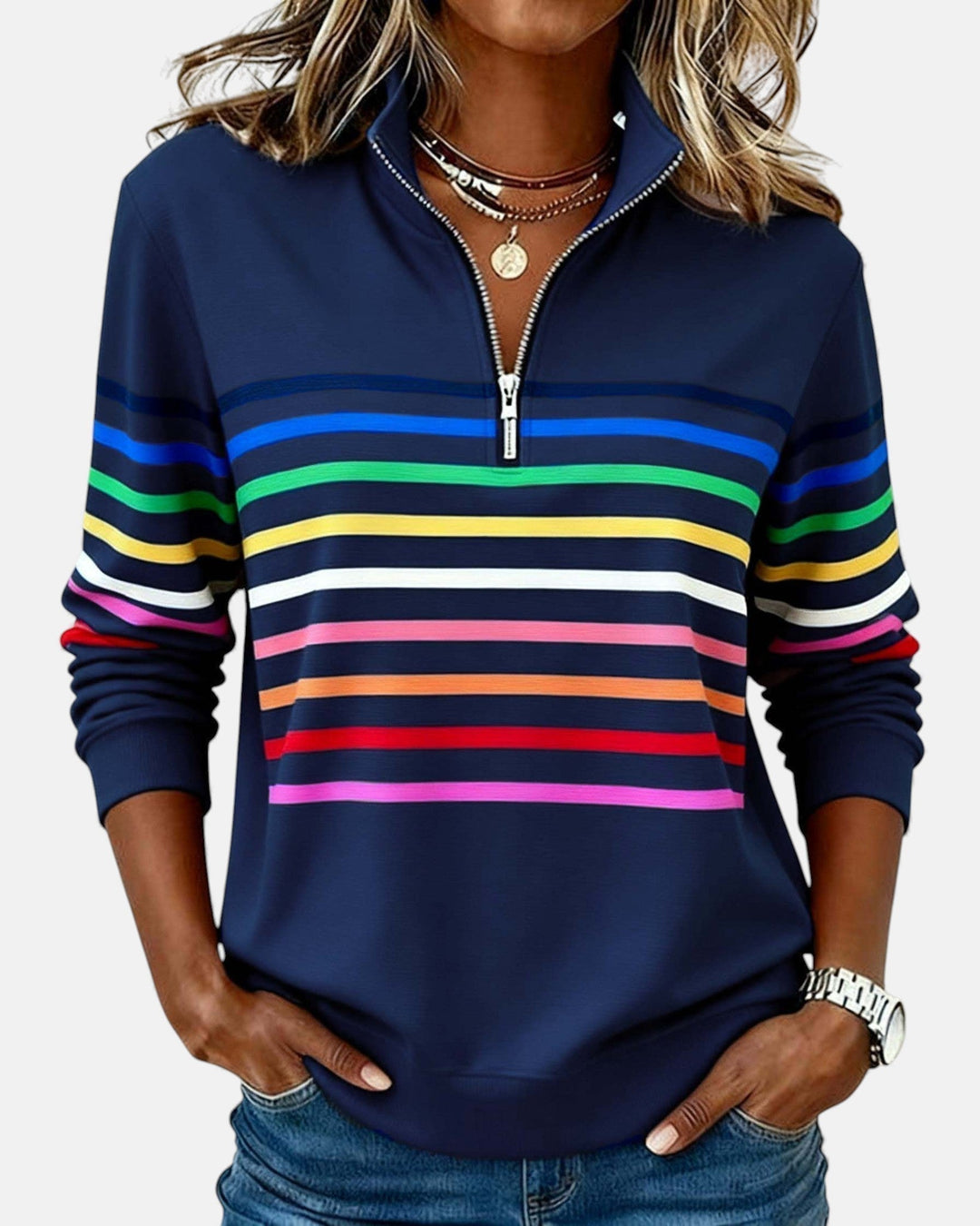 Vera | Comfortable Striped Sweater