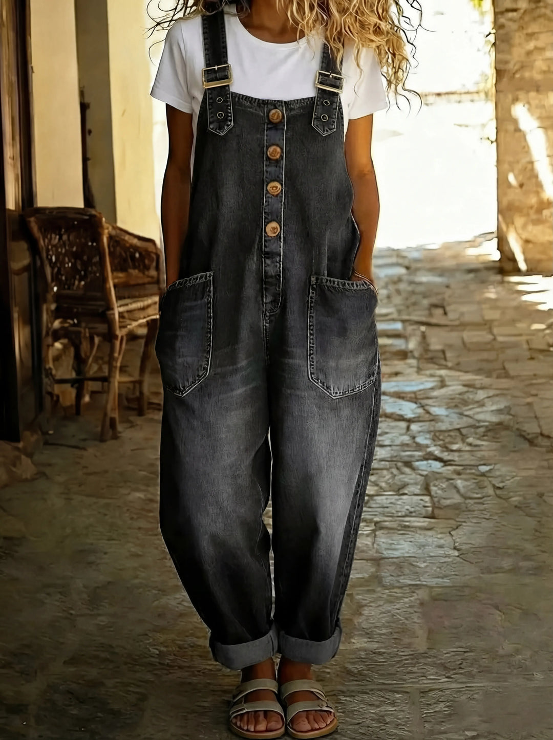 Sophia™ | Easy Fit Denim Jumpsuit – All-Day Comfort