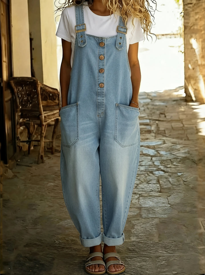 Sophia™ | Easy Fit Denim Jumpsuit – All-Day Comfort