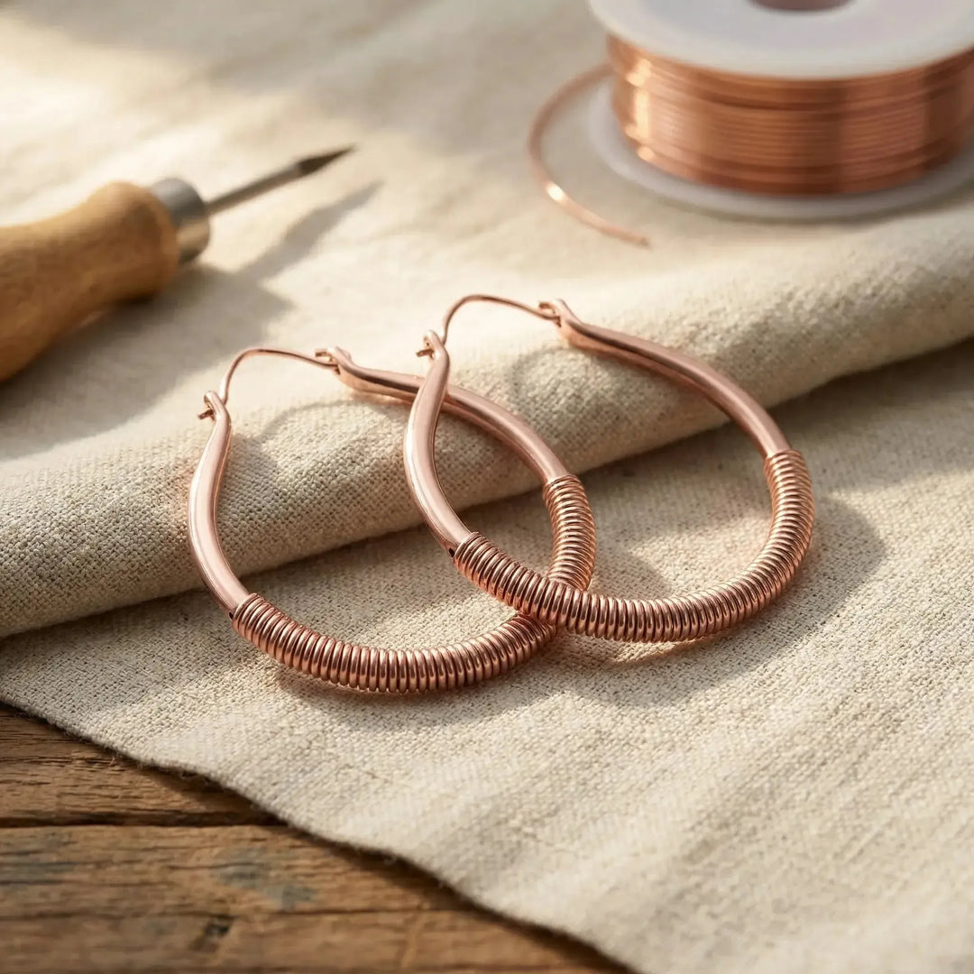 Filamet Copper Earrings