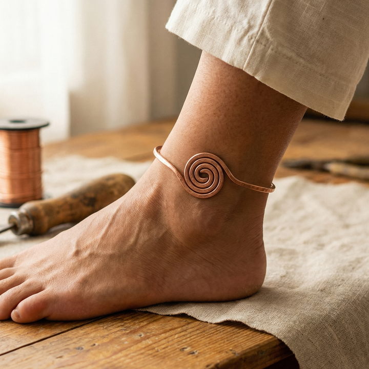 Gyre Copper Anklet