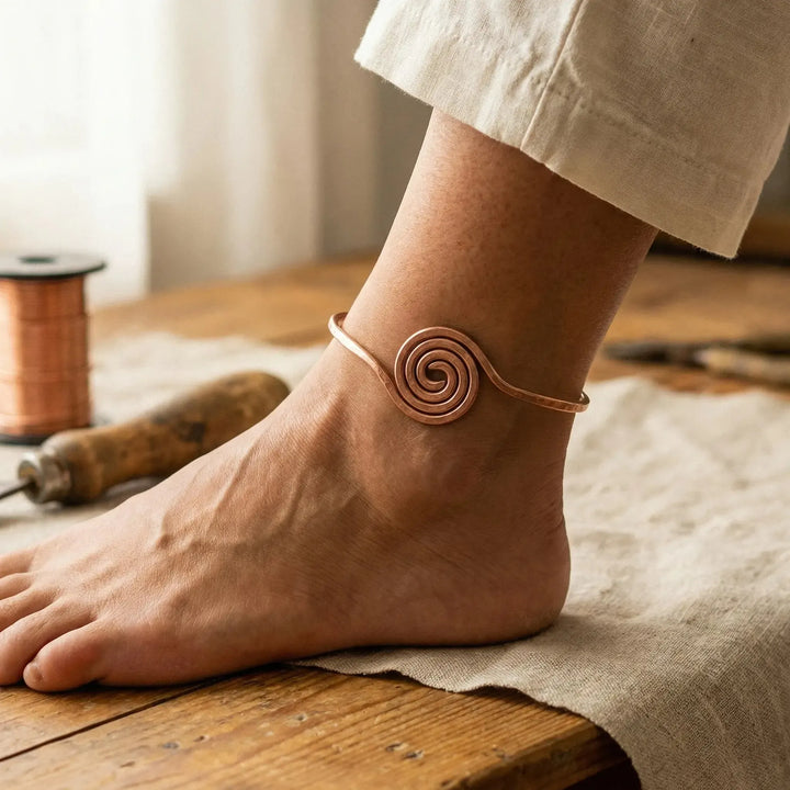 Gyre Copper Anklet