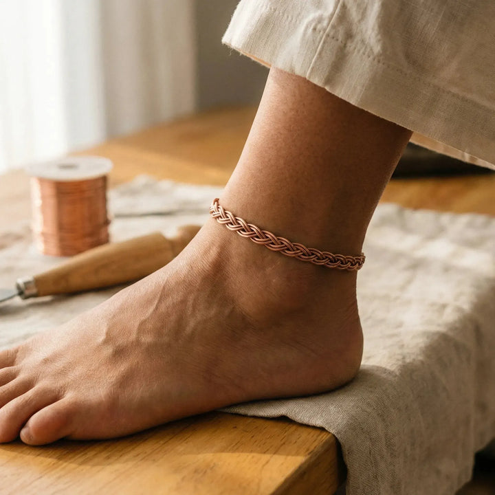 Entwine Copper Anklet