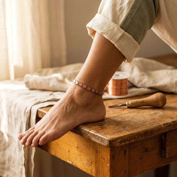 Cobble Copper Anklet