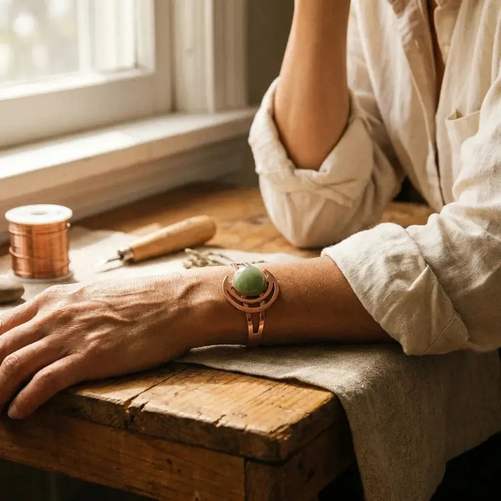 Lunara Green Copper Bracelet