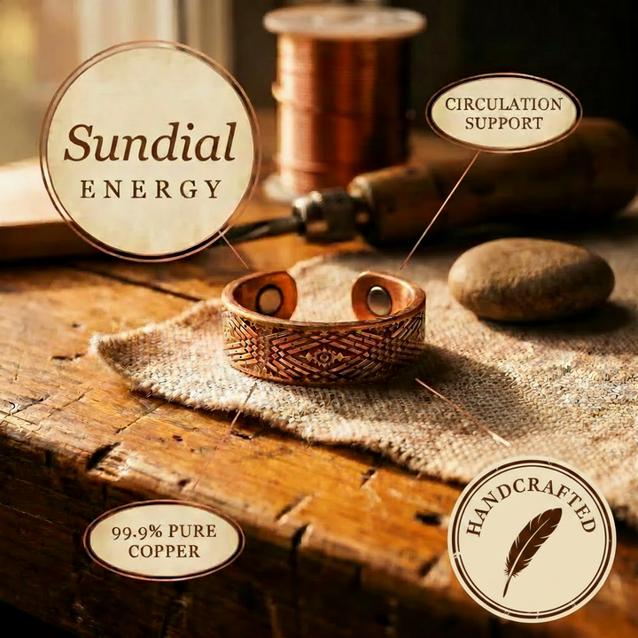 Sundial Copper Ring