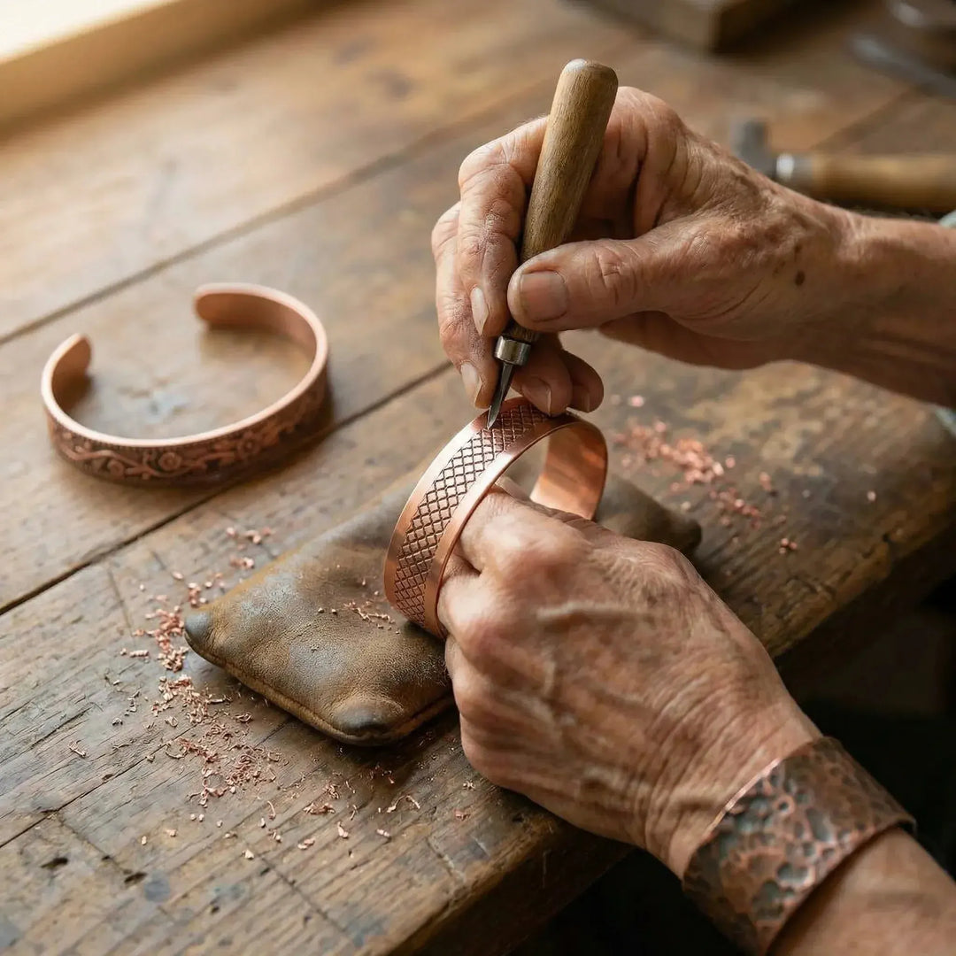 Anvil Copper Bracelet