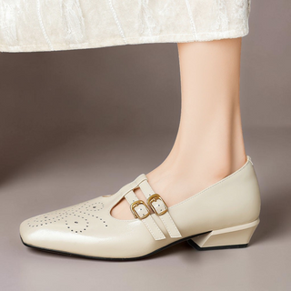 Marisol | Brogued Dual-Strap Mary Jane Pump